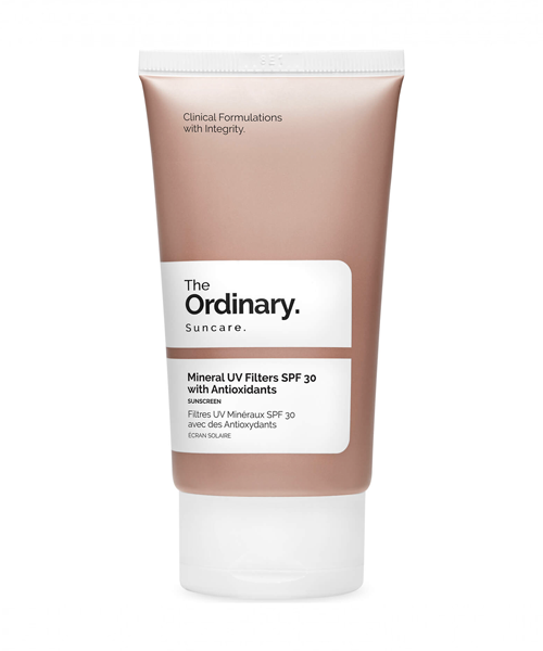 the ordinary rutina piel acne mineral sunscreen spf 30